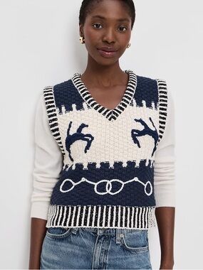 NWT Carolina K Women's Fox Vest Size XS